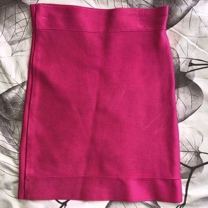Hot Pink Bondage Bodycon Skirt by BCBG